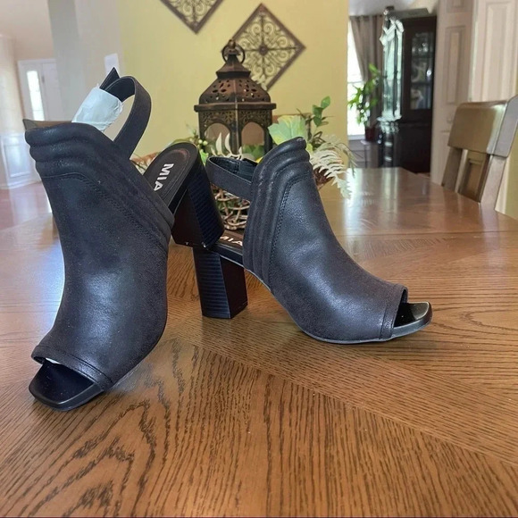 MIA‎ Keity Open Toe Sling Back Heel in Black Size 9 - Picture 4 of 11